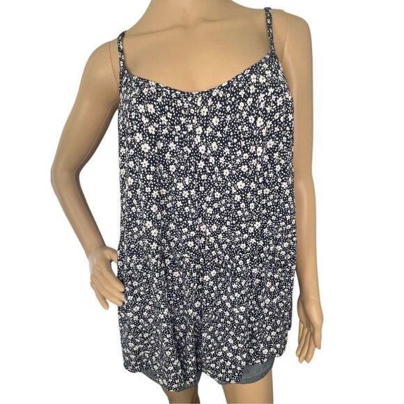 Torrid Floral Patterned Flowy Loose Fit Spaghetti Strap Tank Top - Picture 1 of 5